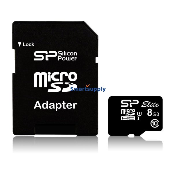 Silicon Power Elite 8GB microSDHC UHS-I  flash-hukommelse Klasse 10