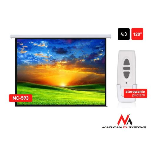 Elektrisk projektionssk�rm MC-593 120 "240x180 4:3 v�g eller loft