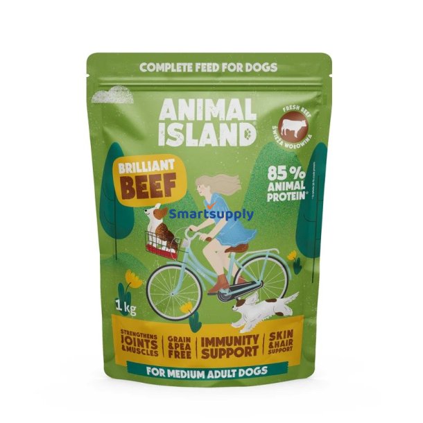 Animal Island Oksekd - Trfoder Til Hunde - 1 Kg
