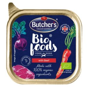 BUTCHER'S Bio Foods with beef - Vdt hundefoder - 150 g