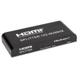 Qoltec 51797 Aktiv HDMI Splitter 2 x HDMI 4K x 2K | 6 Gb/s | 60 Hz