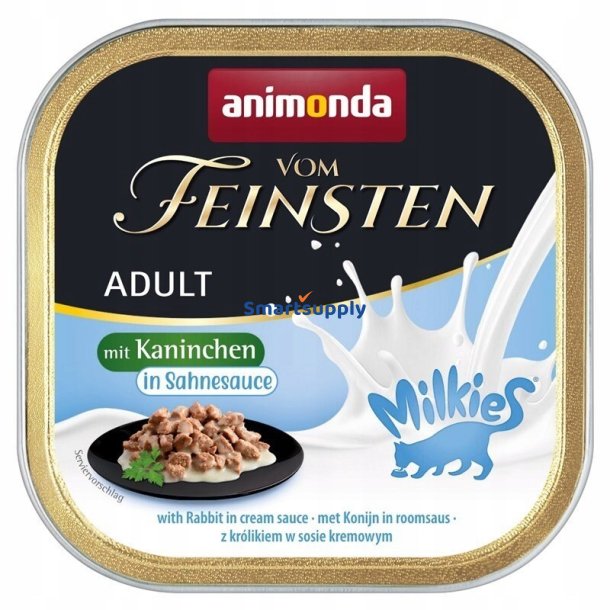 Animonda Vom Feinsten Voksenmlke Med Kanin I Cremet Sauce - Vdfoder Til Katte - 100G