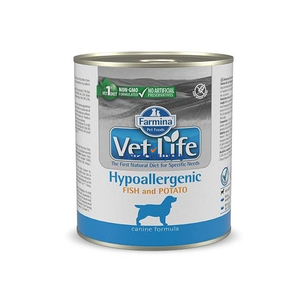 FARMINA Vet Life Canine Hypoallergenic Fish&Potato  vdfoder til voksne hunde 300 g