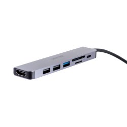Unitek Hub Usb-C H1118a, Usb-A X3, Usb-C, Hdmi , Sd, Microsd