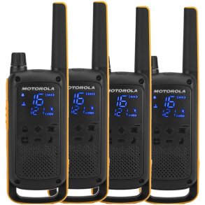 Motorola Talkabout T82 Extreme Quad Pack tovejsradio 16 kanaler Sort,Orange
