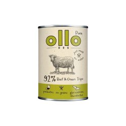 OLLO Pure Beef and Green tripe - vdfoder til hunde - 400g