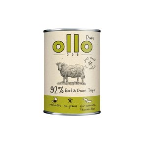 OLLO Pure Beef and Green tripe - vdfoder til hunde - 400g