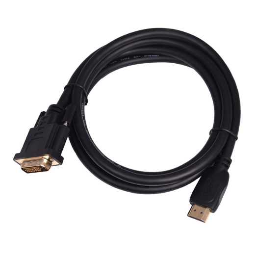 HDMI-DVI Kabel 1,8 m, guldbelagt, DVI 24+1