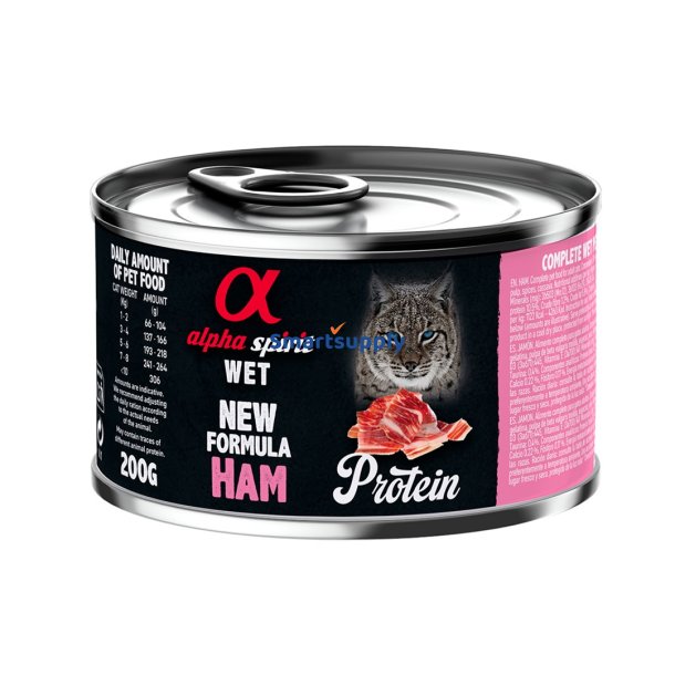Alpha Spirit Protein Skinke - Vdfoder Til Katte - 200G