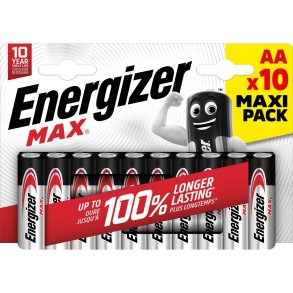Energizer Max 437772 Batteri AA LR6 10 stk. Eco pack