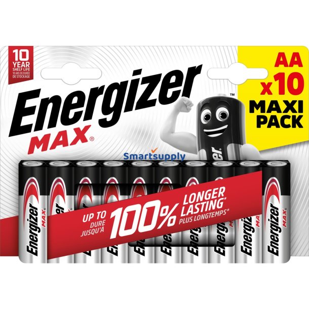 Energizer Batterier Max Aa Lr6 10 Stk Eco