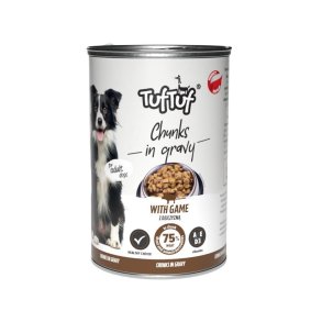 TUF TUF Chunks in gravy with game - vdfoder til hunde - 415g