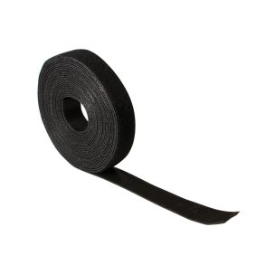 Kabelrem, Velcro Tape, 10m, Sort