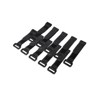Kabelorganisator, Velcro, 15cm, 10stk sort