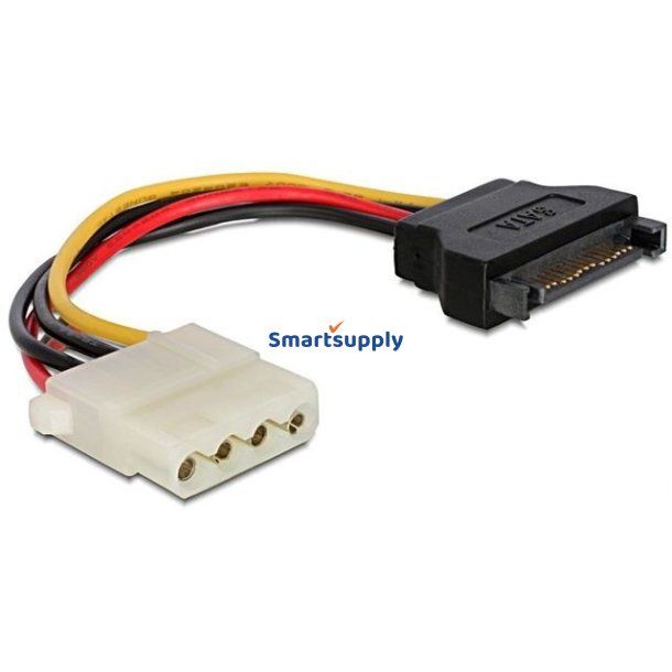 Sata Str�mkabel 15PIN Han->4PIN Molex 15cm