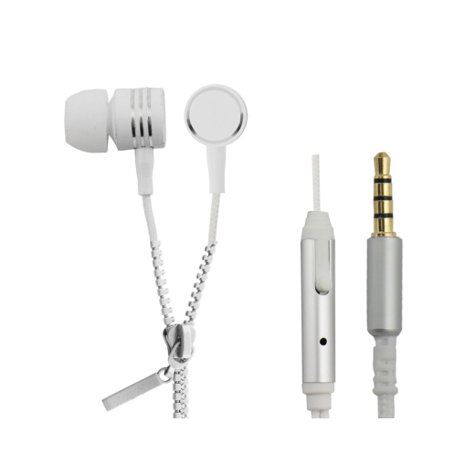 �retelefoner ZIPPER med mikrofon hvid