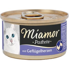 MIAMOR Pastete Poultry hearts - vd kattefoder - 85g