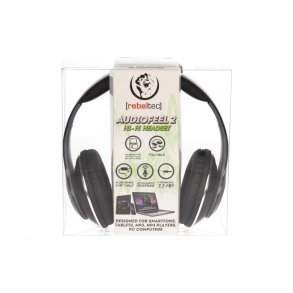 Stereo headset med mikrofon, 4pin mini jack AUDIOFEEL2 BLACK