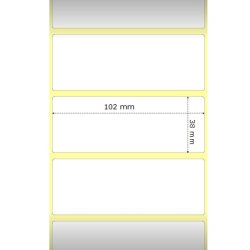 12 ruller etiketter til Zebra 102 mm x 38 mm
