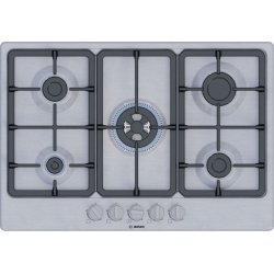 Bosch Serie 4 PGQ7B5K90 kogeplade Rustfrit stl Indbygget 75 cm Gaskomfur 5 zone(s)