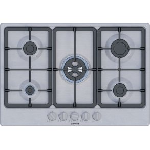 Bosch Serie 4 PGQ7B5K90 kogeplade Rustfrit stl Indbygget 75 cm Gaskomfur 5 zone(s)