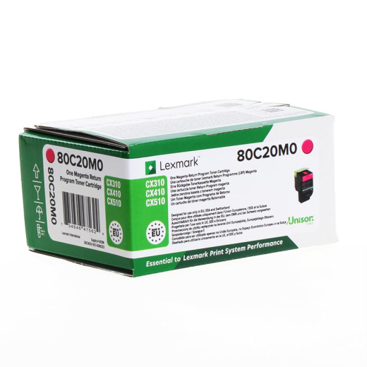Lexmark 802M Magenta toner 1.000 sider 80C20M0 original