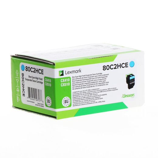 Lexmark CX410/CX510 Cyan toner 3.000 sider original