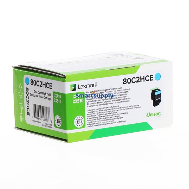 Lexmark CX410/CX510 Cyan toner 3.000 sider original