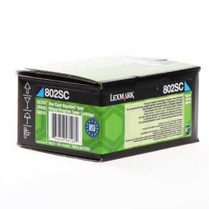 Lexmark 802SC Cyan toner 2.000 sider 80C2SC0 original