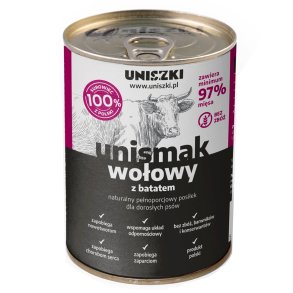 UNISZKI Unismak Oksekd med sd kartoffel - vdfoder til hunde - 410g
