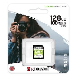 Kingston 128Gb Sdxc Canvas Select Plus 100R C10 Uhs-I U3 V30