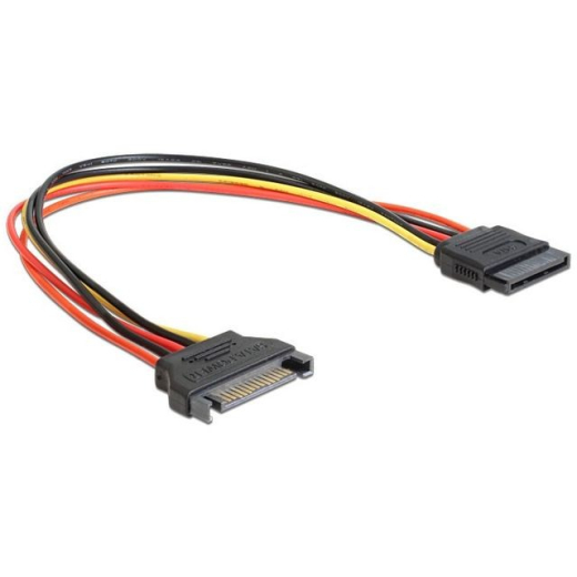 SATA Forl�ngerkabel M/F 15PIN 30cm