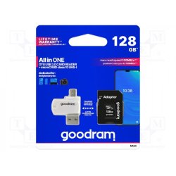 Goodram M1A4-1280R12 flash-hukommelse 128 GB MicroSDHC Class 10 UHS-I