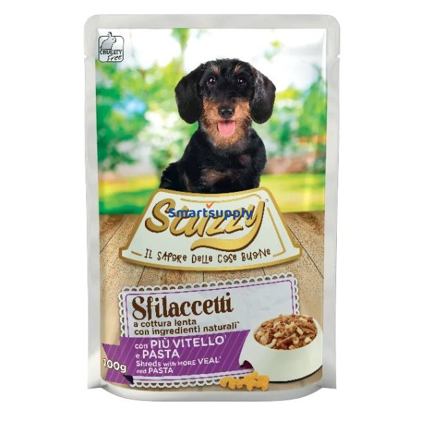 STUZZY Sfilaccetti Kalvekd med pasta - vdt hundefoder - 100g