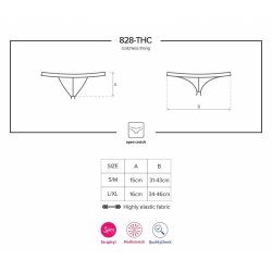 828-THC-1 Crotchless Thong - S/M