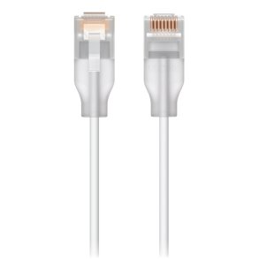Ubiquiti UACC-Cable-Patch-EL-0.3M-W netvrkskabel Gennemsigtig, Hvid 0,3 m Cat6