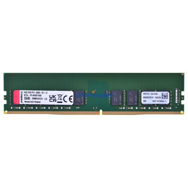 Kingston dedikeret hukommelse til HPE/HP 16 GB DDR4-2666Mhz ECC-modul