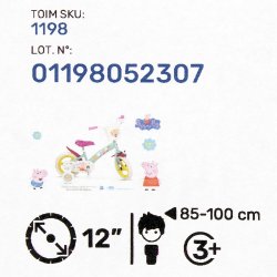 Brnecykel TOIMSA TOI1198 12" Peppa Pig