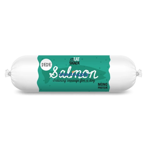 PAKA ZWIERZAKA Pepe Sausage Salmon - godbid til hund - 200g