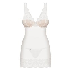853-CHE-2 Chemise AND Thong White - S/M