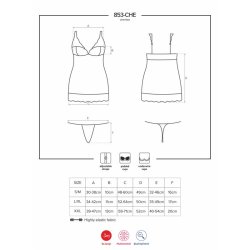 853-CHE-2 Chemise AND Thong White - S/M