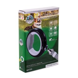DOGGY VILLAGE Luminous Leash 3in1 MT7128 black - hundesnor - 2m