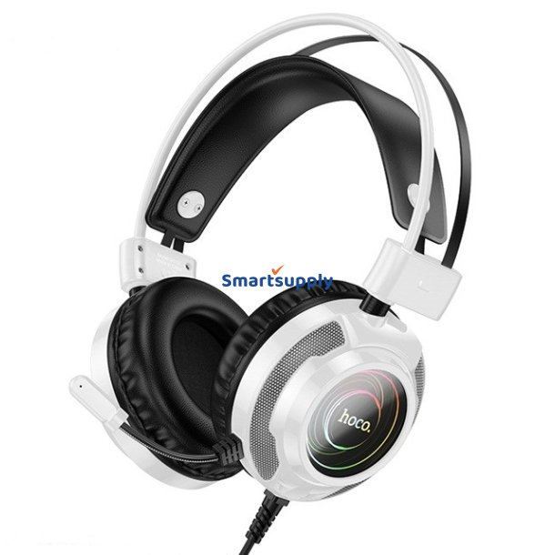 Hoco W110 Resource Gaming Headset Kabelfrt Usb+ Jack 3.5 In-Ear Hvid