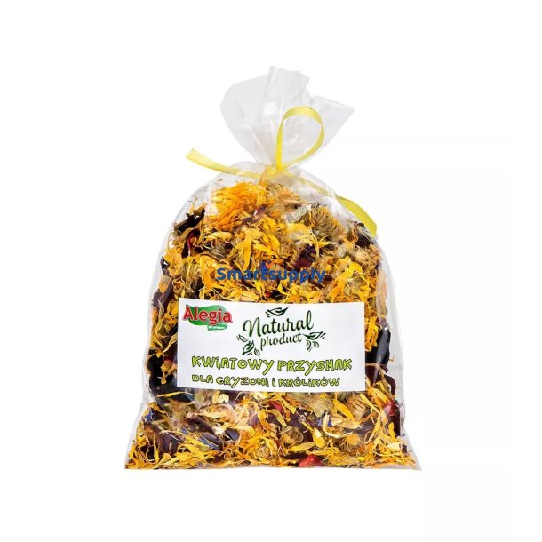 ALEGIA Floral treat - godbidder til gnavere og kaniner - 50g