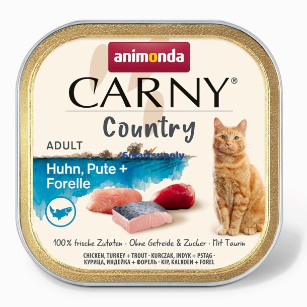 ANIMONDA Carny Country Kylling, Kalkun + rred - vd kattefoder - 100 g
