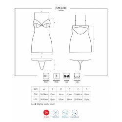 871-CHE-2 Chemise and Thong White - S/M