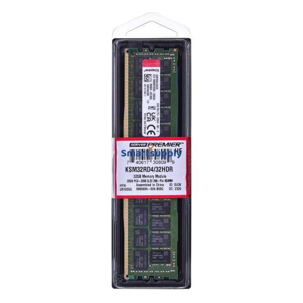 Kingston Rdimm 32Gb Ddr4 2Rx4 Hynix D Rambus 3200Mhz Pc4-25600 Ksm32rd4/32Hdr