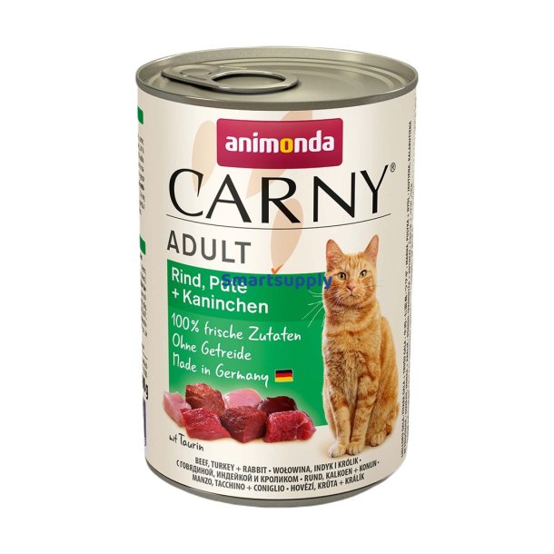 Animonda Carny Adult Oksekd, Kalkun, Kanin - Vdfoder Til Katte - 400G