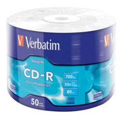 CD-R 52x 700MB 50P SP Ekstra Beskyttelsesindpakning 43787