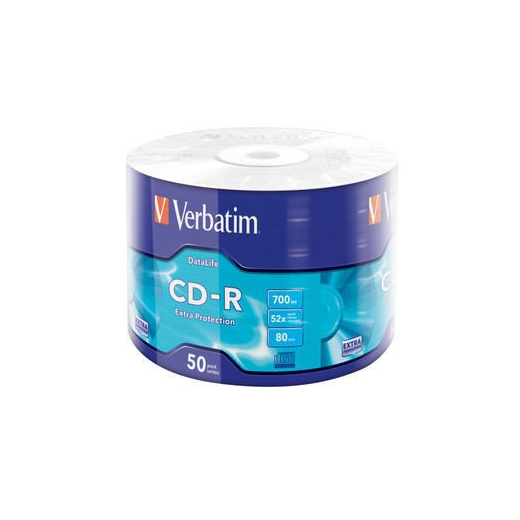 CD-R 52x 700MB 50P SP Ekstra Beskyttelsesindpakning 43787